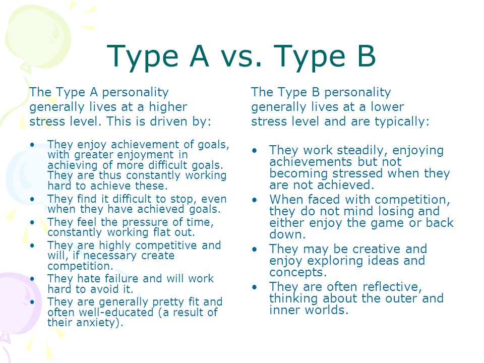 which describes a person with a type b personality?